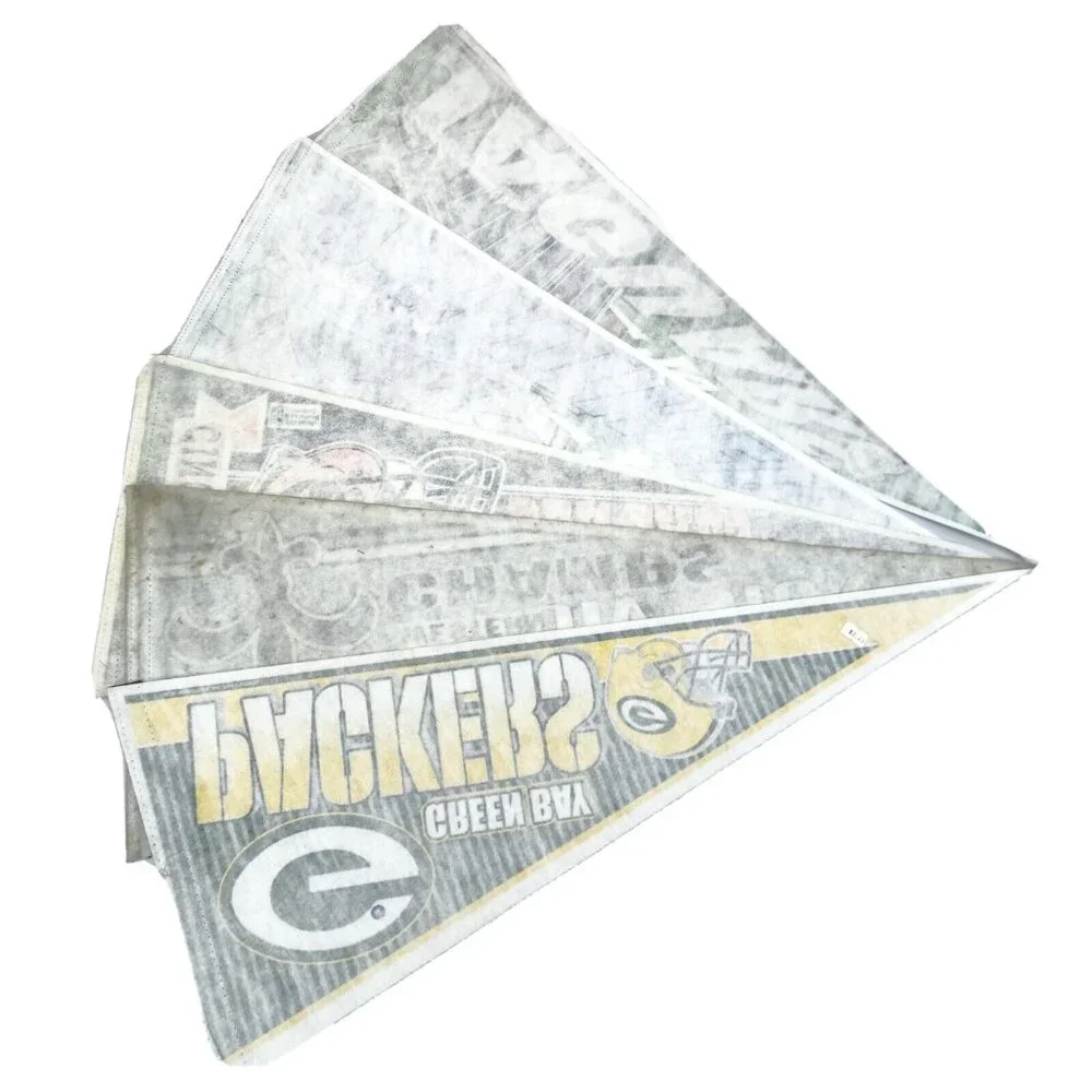 Lot of 5 1990's NFL Football Pennants Packers Panthers Jaguars‎ Bengals Saints